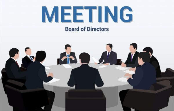 Water board meeting around a table